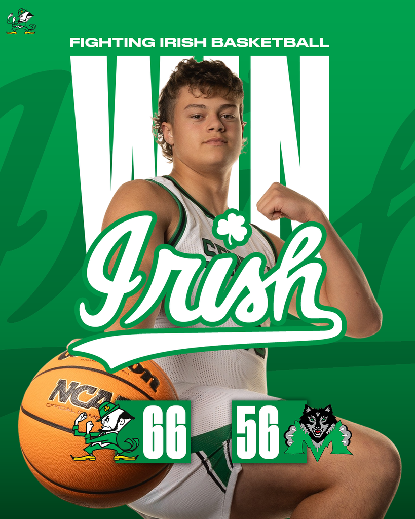 The Fighting Irish Basketball Team defeated the Midland Timberwolves on Friday night, 66-56.