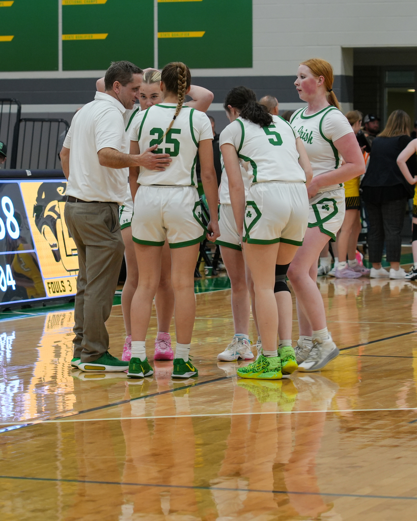 Senior Matt Stach is currently in Mrs. Sandeno's Photography class and captured some great shots of the final minutes from last night's 60-40 Lady Irish victory over Putnam County!