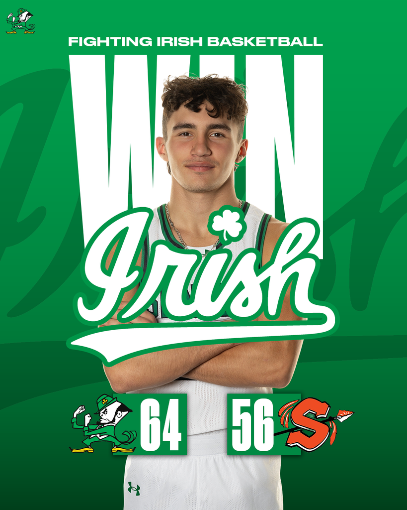 The Fighting Irish Basketball Team defeated the Sandwich Indians on Saturday, 64-56.