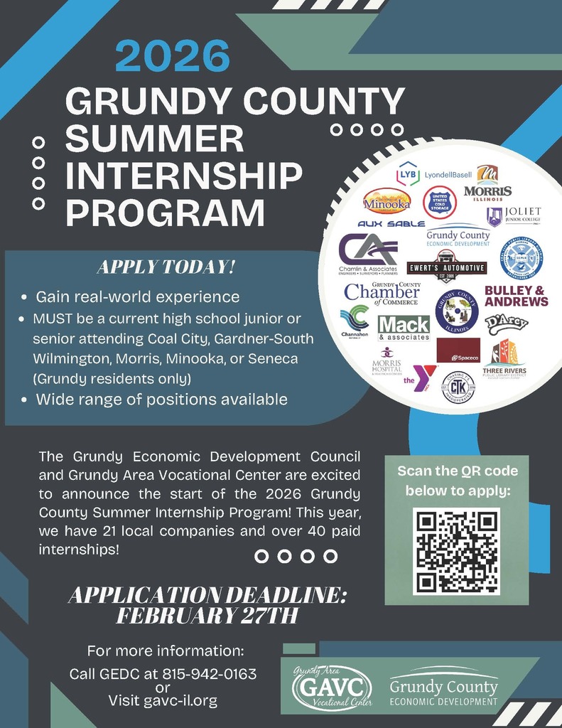 Juniors and seniors living in Grundy County have a great opportunity through the Grundy Economic Development Council (GEDC) to secure a summer job that might match a career interest.