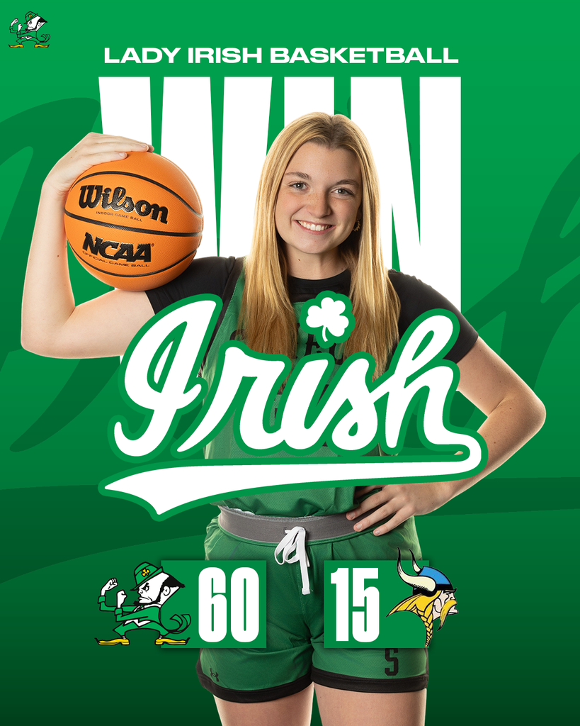 The Lady Irish Basketball Team defeated the Newark Norsemen at home Monday, 60-15.