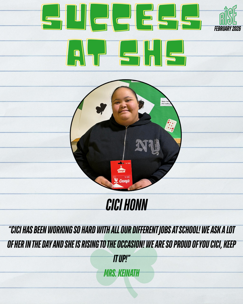 Senior Cici Honn has been named this week's Success at SHS winner.