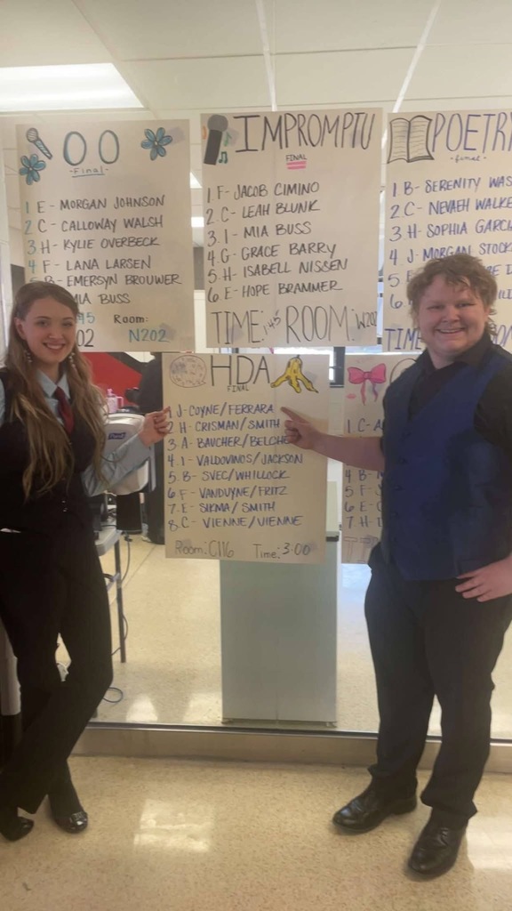 The Seneca High School Speech Team competed in the IHSA Regional at Bradley-Bourbonnais on Saturday.