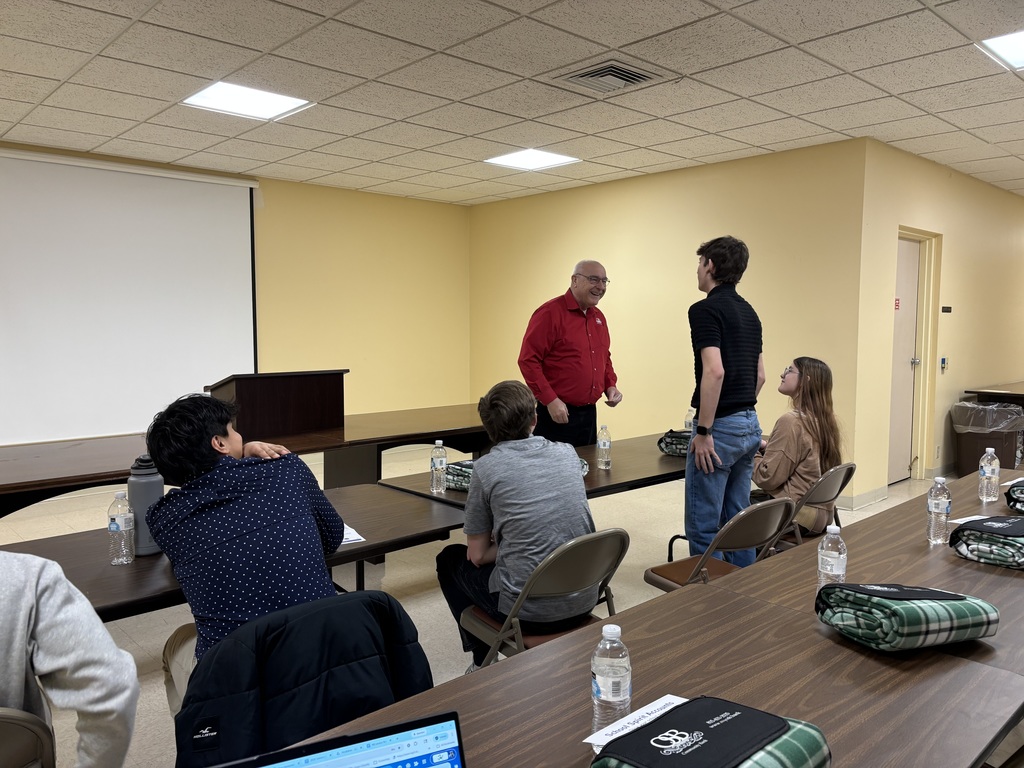 Mrs. Foster’s Accounting II class traded the classroom for the conference room on Tuesday.