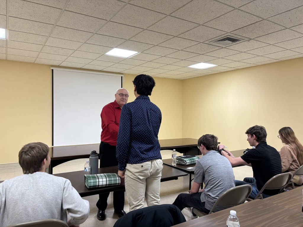 Mrs. Foster’s Accounting II class traded the classroom for the conference room on Tuesday.