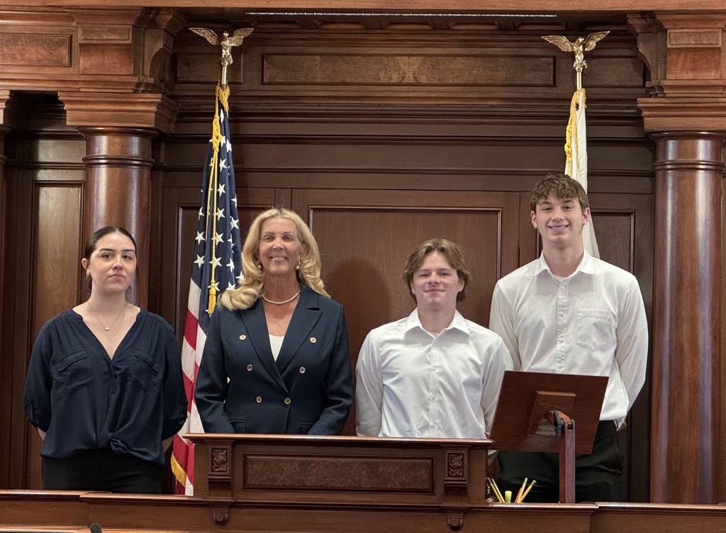 Jessa Echeverria, Brant Roe, and Brady Sheedy represented Seneca High School at State Senator Sue Rezin's Youth Advisory Council in Springfield on Tuesday.