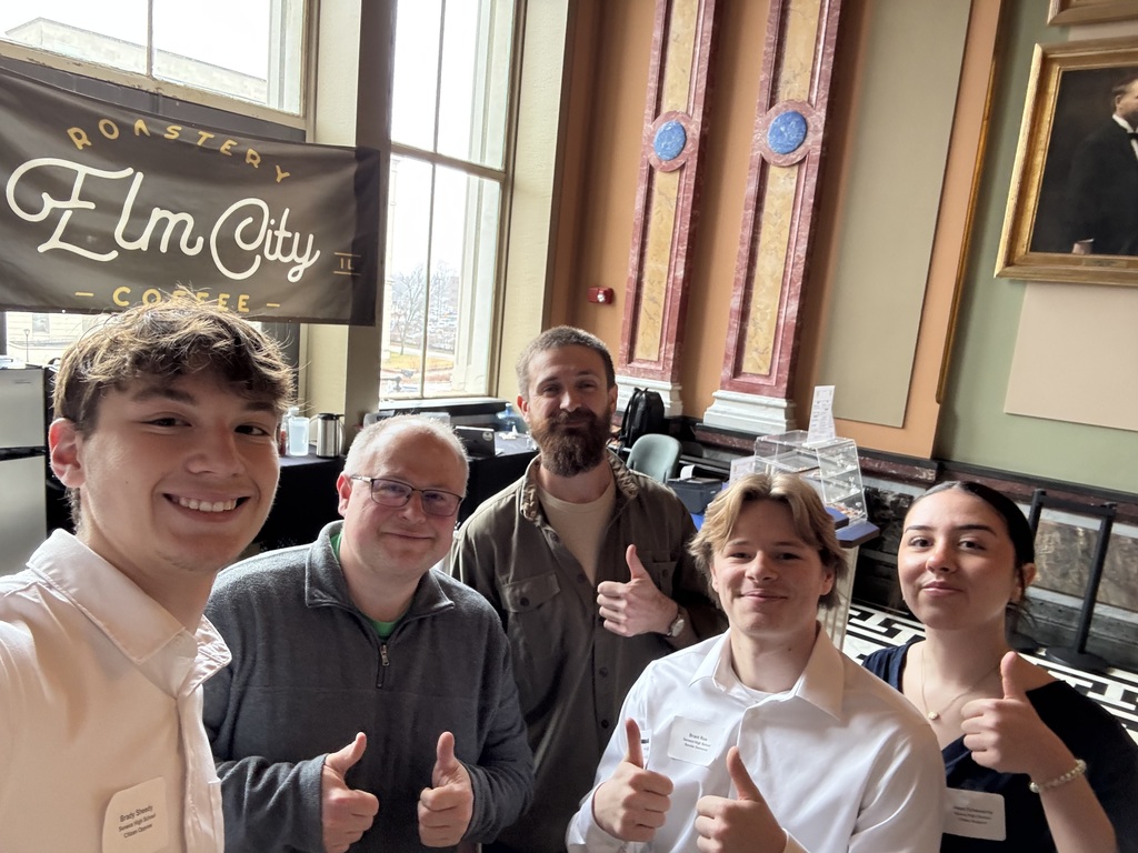 Jessa Echeverria, Brant Roe, and Brady Sheedy represented Seneca High School at State Senator Sue Rezin's Youth Advisory Council in Springfield on Tuesday.