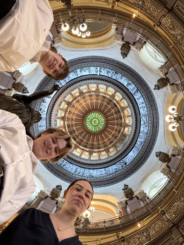 Jessa Echeverria, Brant Roe, and Brady Sheedy represented Seneca High School at State Senator Sue Rezin's Youth Advisory Council in Springfield on Tuesday.