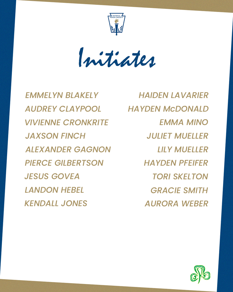 The Seneca High School Chapter of the National Honor Society invites you to their annual NHS Induction Ceremony on Tuesday, March 17th, 2026 at 7:00 PM.
