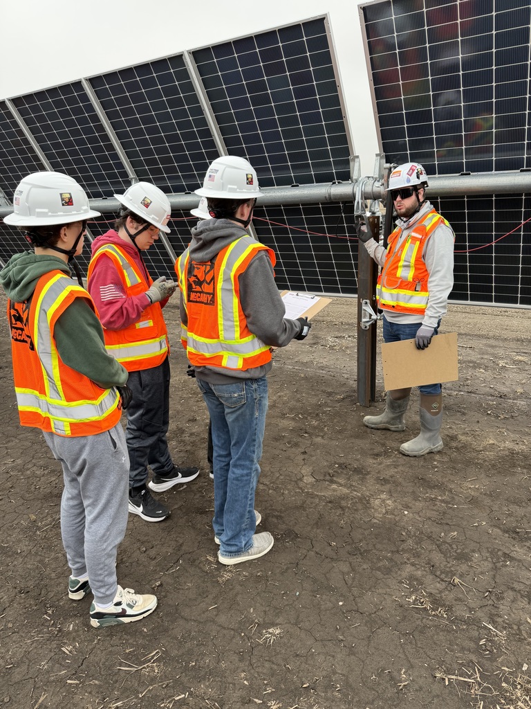 CTE students toured the McCarthy Construction Buffalo Solar Site on Thursday.