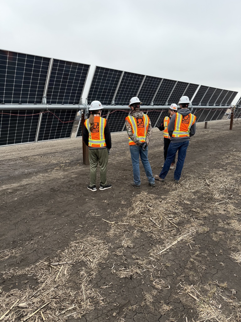 CTE students toured the McCarthy Construction Buffalo Solar Site on Thursday.