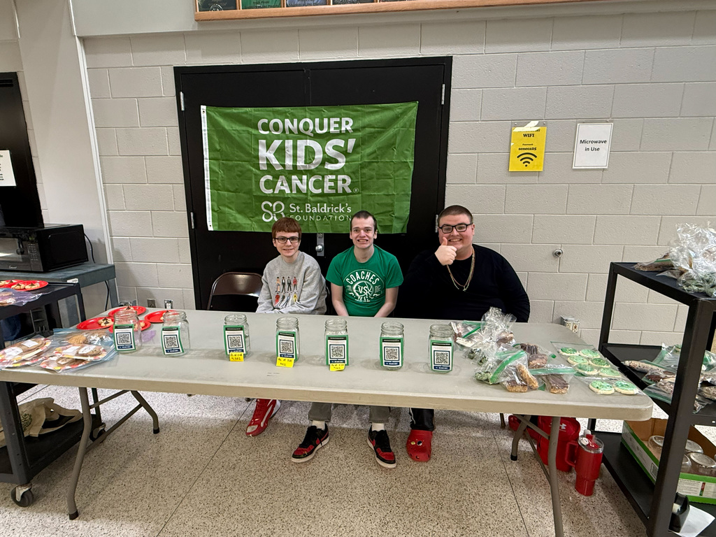 SHS will be selling baked goods in the lunch room all week to raise money for St. Baldrick's.