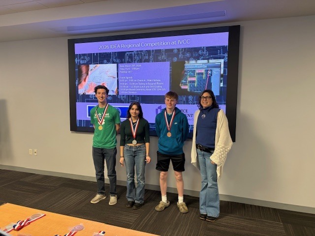 These students placed at the I.D.E.A. (Illinois Design/ Drafting Educators Association) Regional last Friday at IVCC.