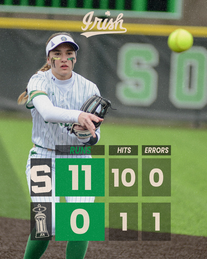 The Lady Irish Softball Team opened up their Spring Break with an 11-0 victory over the Joliet Catholic Academy Hilltoppers at home on Saturday.