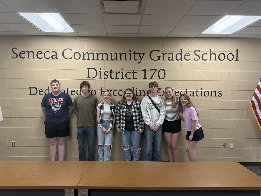 Members of the Seneca High School Future Educators Club traveled to Seneca Grade School to learn more about working in education on Thursday.
