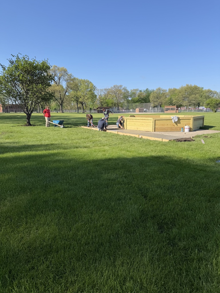 The concrete pad extension for the gaga ball pit at Crotty Park is poured.