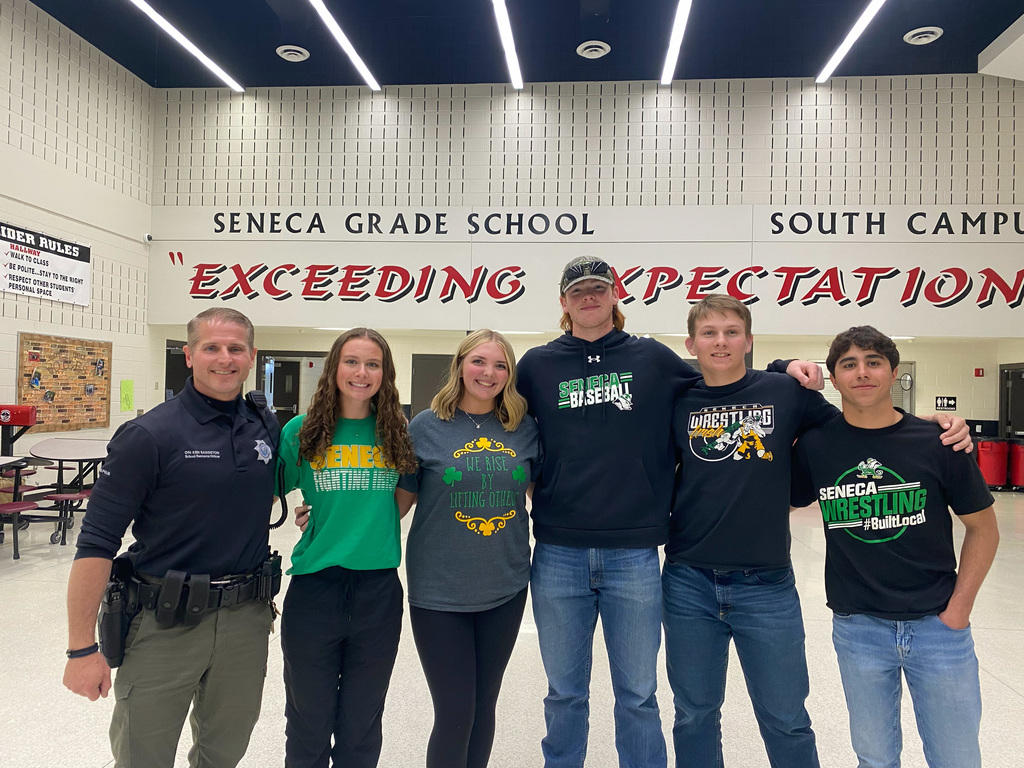 The Seneca High School SRO Student Outreach Group visited MVK and Seneca Middle Schools today.