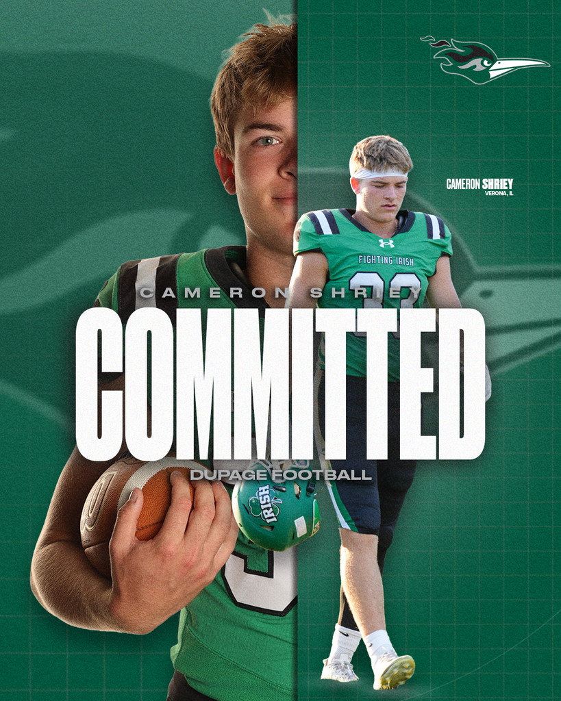 Senior Cameron Shriey has officially committed to The College of DuPage.