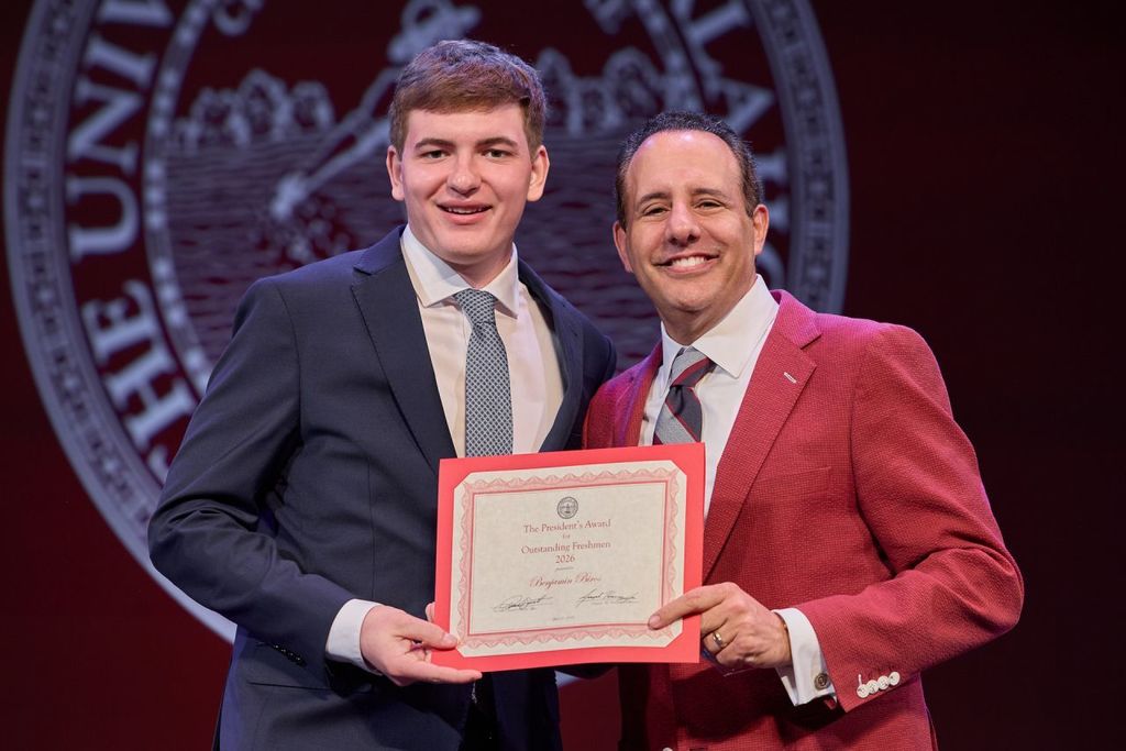 Class of 2025 graduate Ben Biros has received a President's Award for Outstanding Freshmen from the University of Oklahoma.