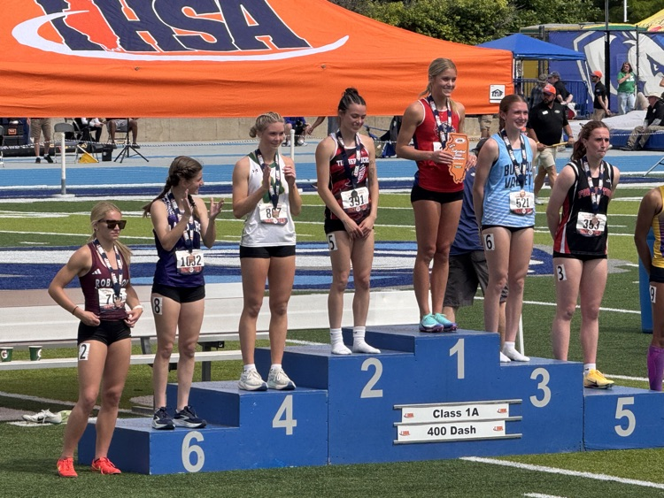 Lila Coleman finished in 4th Place in the 400m Dash at State on Saturday.
