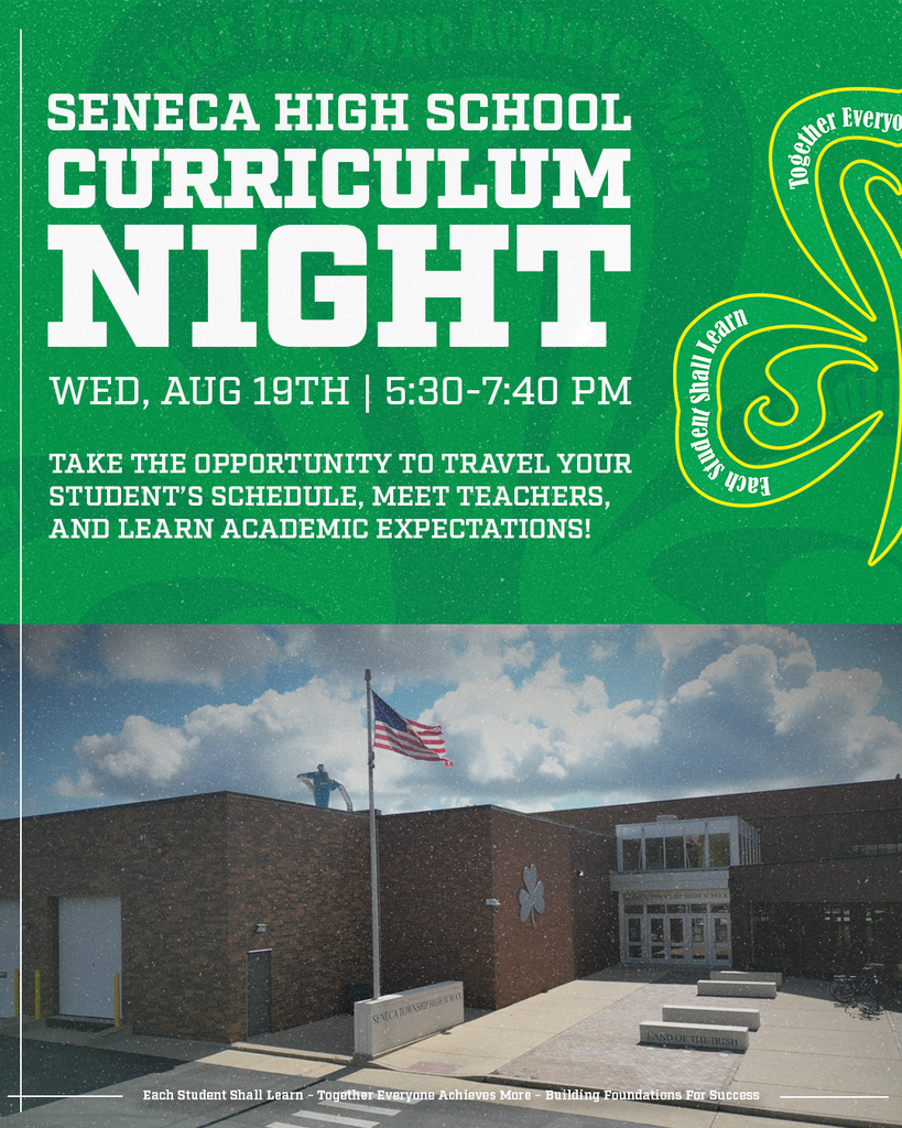 Curriculum Night is Wednesday, August 19th from 5:30-7:40 PM.
