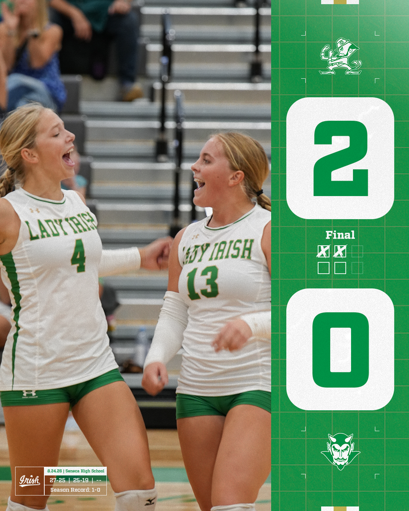 The Lady Irish Volleyball Team defeated Hall in two sets on Monday to open their season.