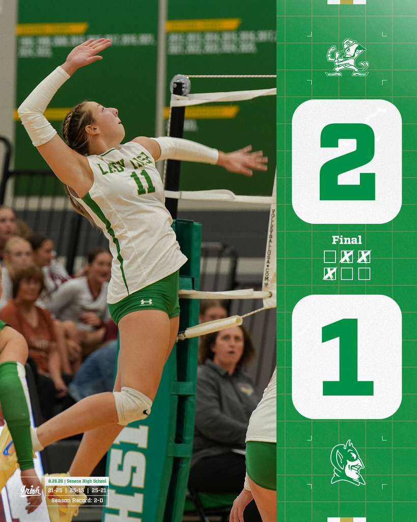 The Lady Irish Volleyball Team took the court at home again on Wednesday night.