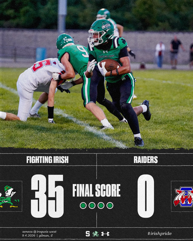 The Fighting Irish Football Team took care of business on Friday night with a victory on the road against Iroquois West.