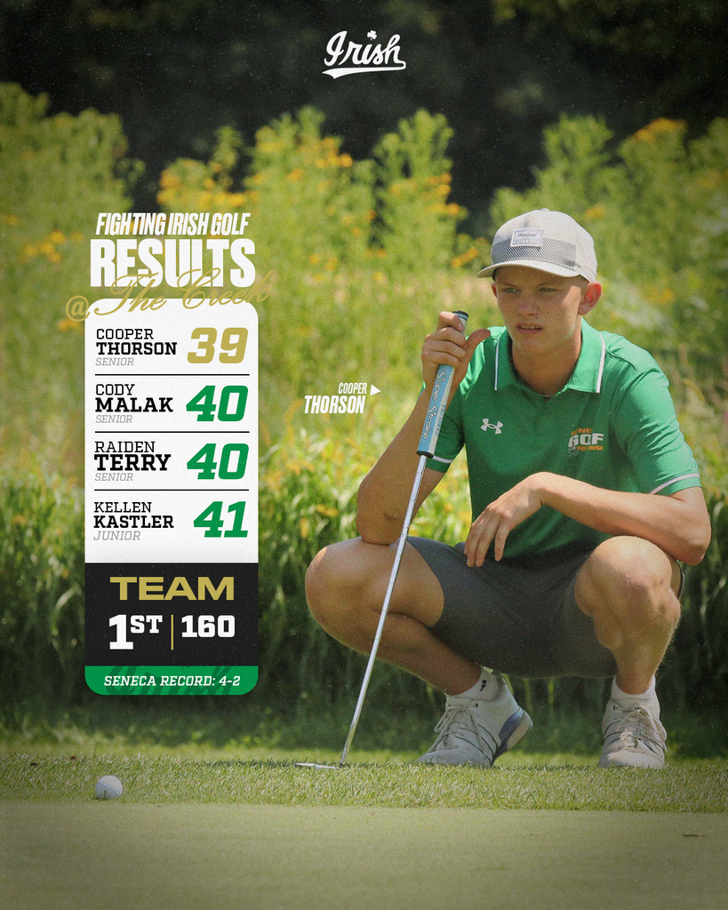 The Fighting Irish Golf Team returned to The Creek on Tuesday, shooting a season low of 160 as a team to beat Serena and Plano.