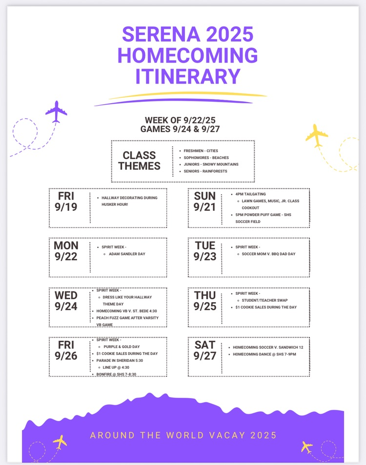 homecoming schedule