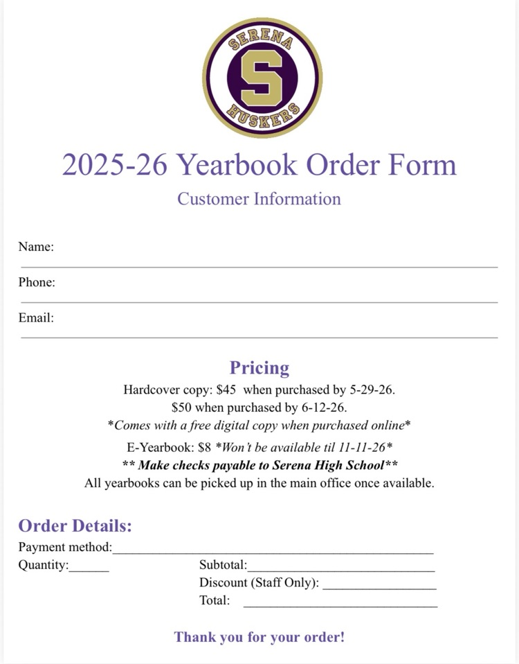 yearbook order