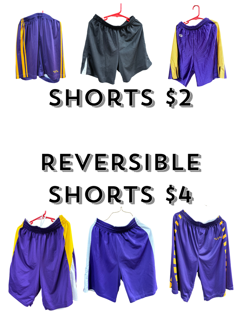 Shorts for $2 Reversible Shorts $4