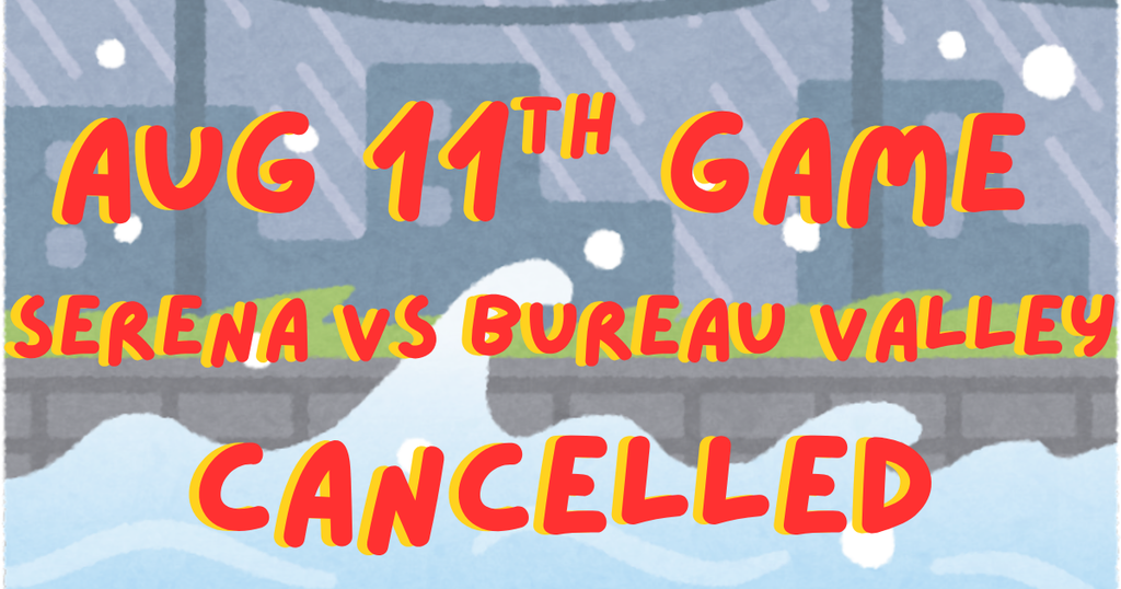 Rain/ flood background cancelling tonight's Softball game