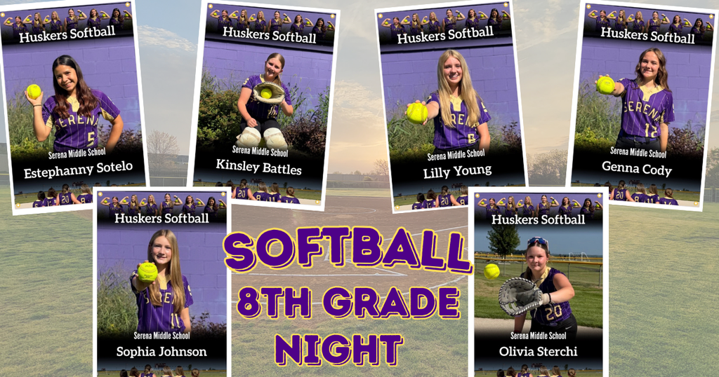 Softball field with player pictures