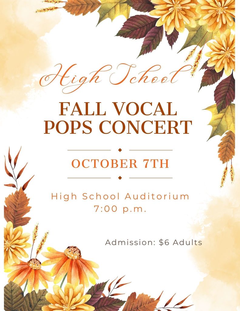 Fall Vocal Pops Concert Poster