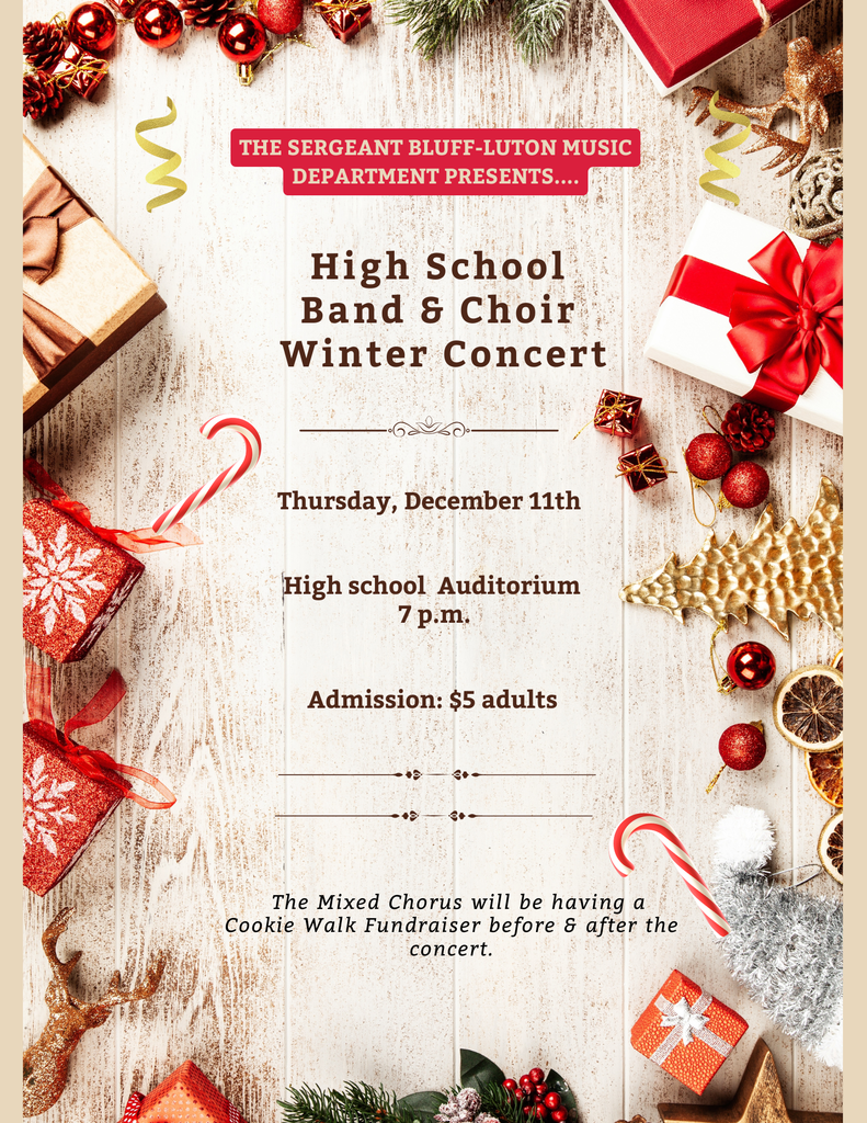 HS Band & Choir Winter Concert Poster