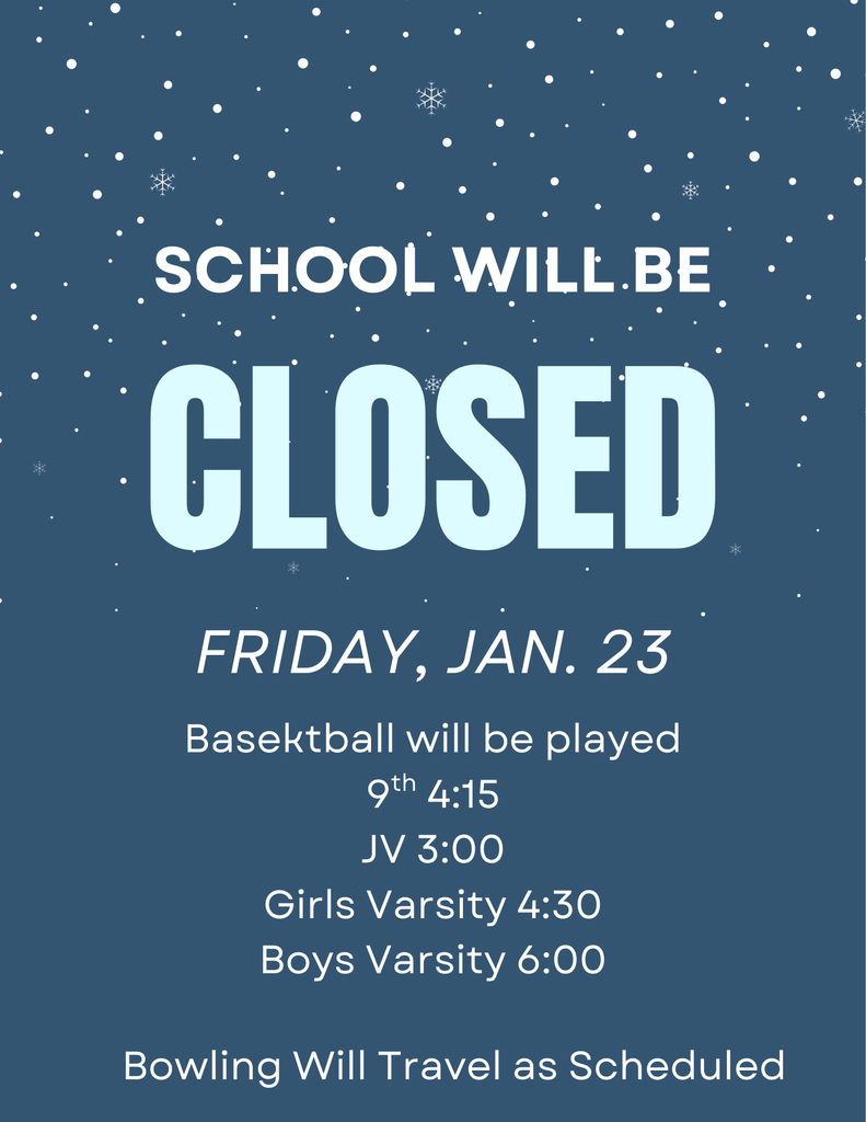 Blue Modern Closed Due To Weather Flyer