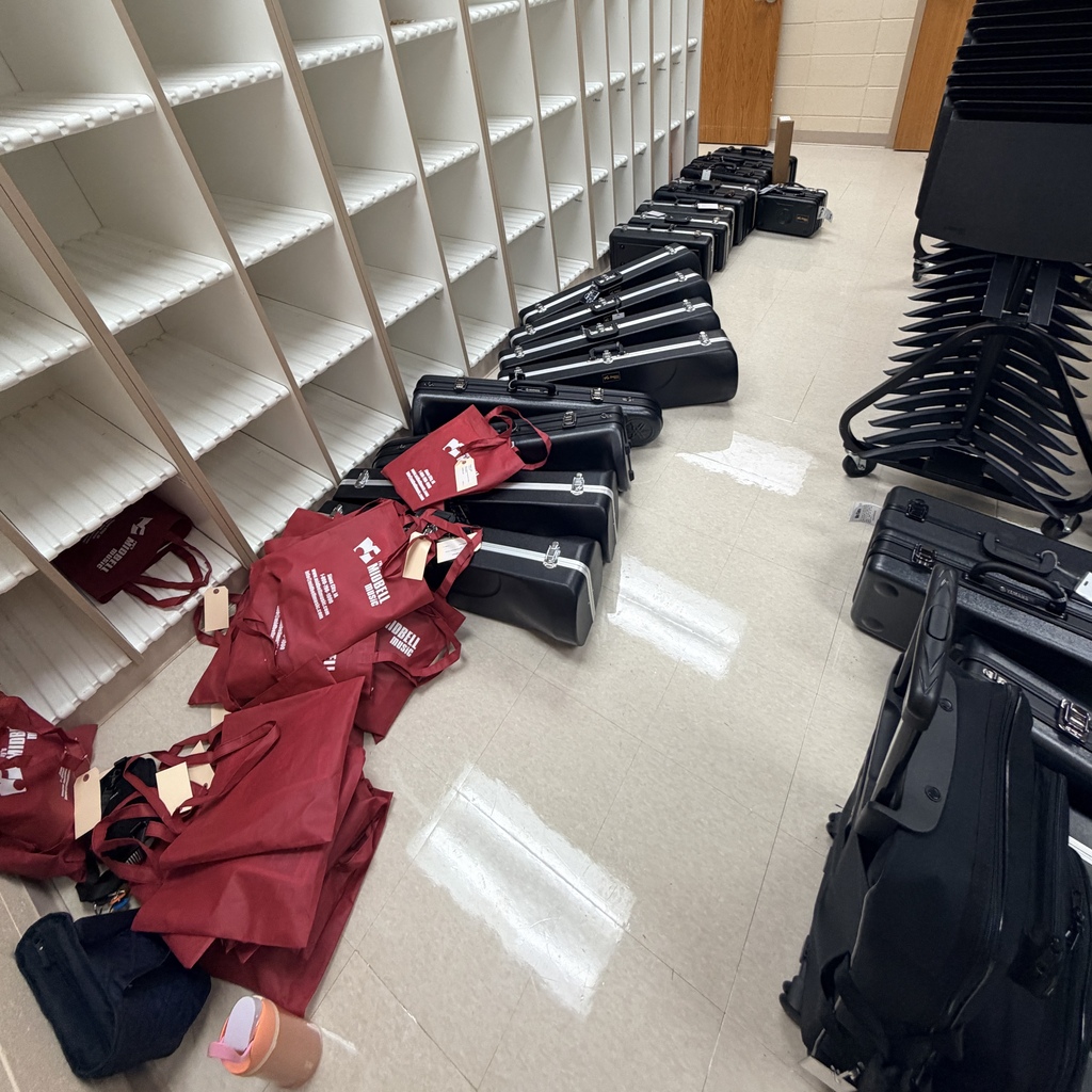 Look at all those brass instruments that got delivered!