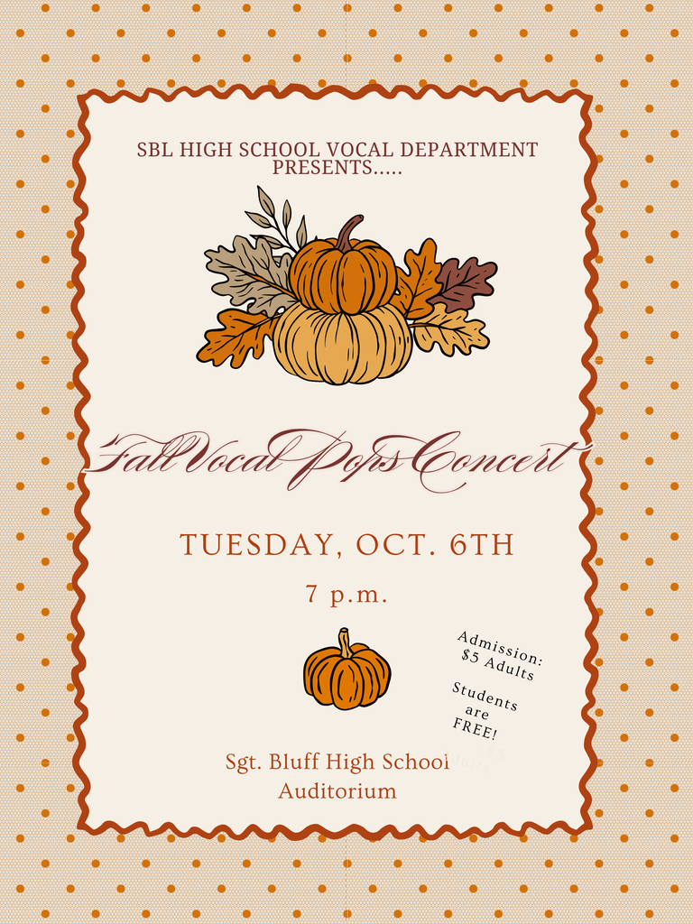 Fall Vocal Pops Concert Poster 10-1-26