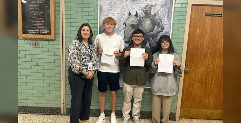 National Merit Commended Students holding certificates
