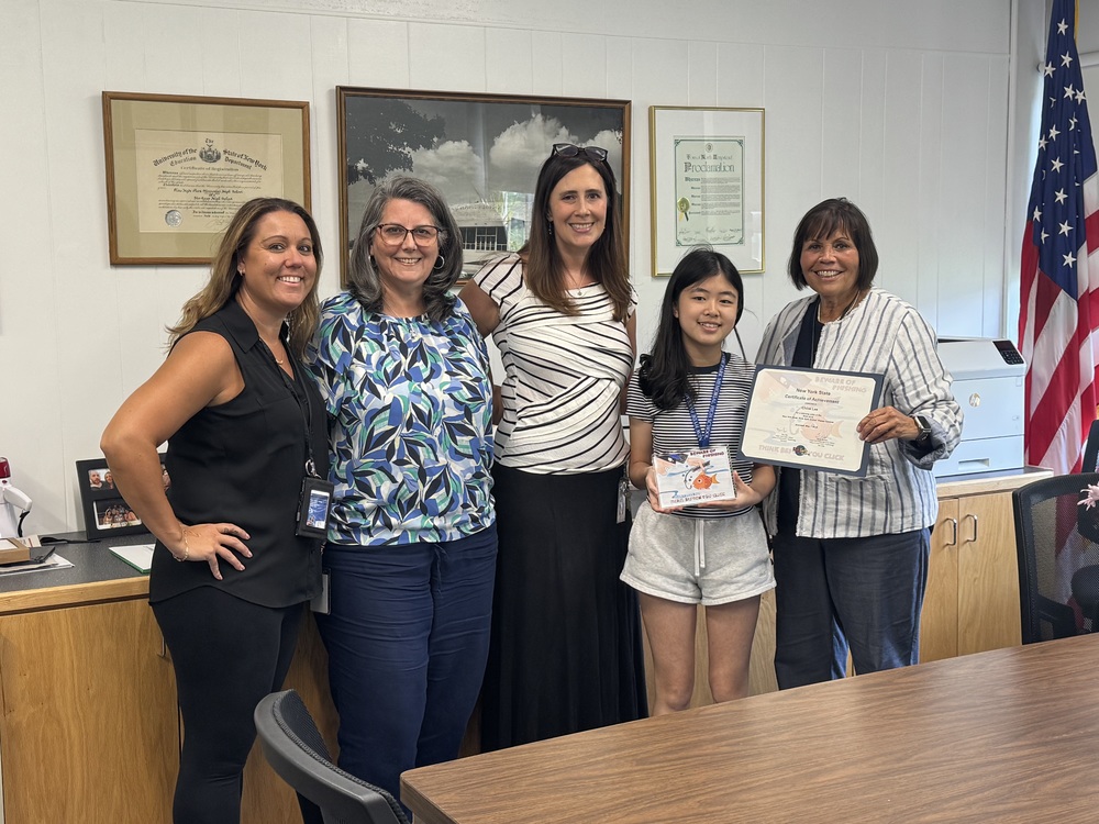 Congratulations to Chloe Lee, who was recognized as one of 12 winners in New York State in the “Kids Safe Online Poster Contest. The goal of the annual contest is to engage students in grades K-12 in thinking about cybersecurity through the creation of posters that encourages their peers to use the internet safely and securely.