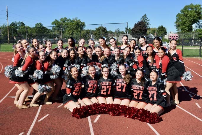 Cheerleader group photo.