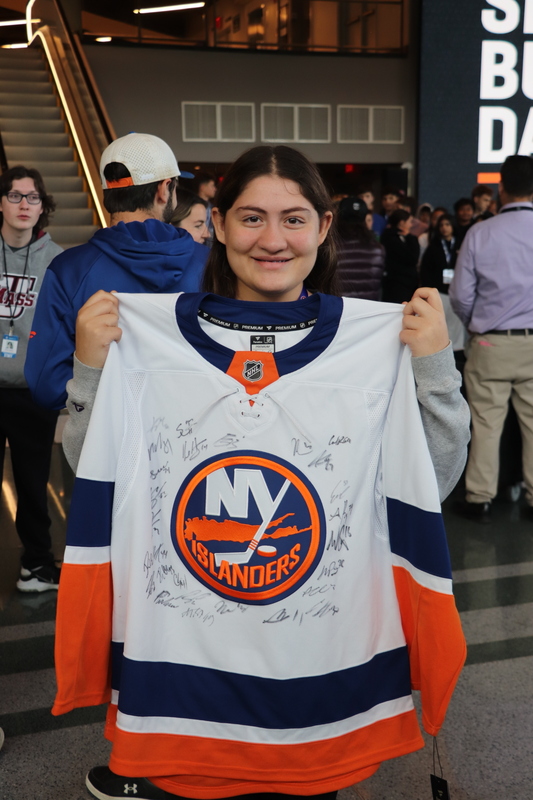 Student Wins Special Raffle Prize at Islanders Sports Business Day