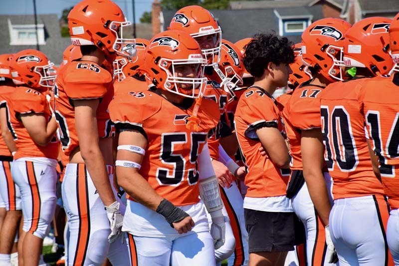 Carey Seahawks are pictured during the game.