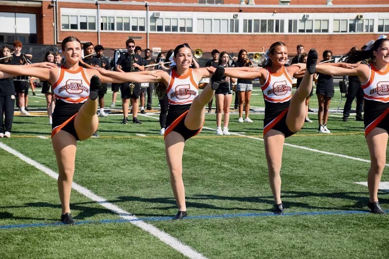 Pirettes perform during halftime