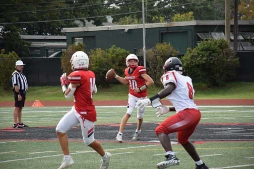The Knights are pictured on the field.