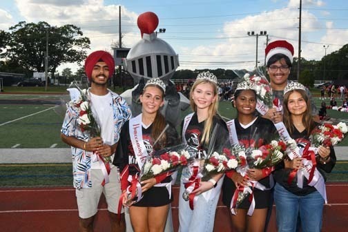 The Homecoming Royalty are pictured during Pep Rally.