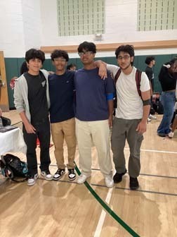 Students after giving blood.