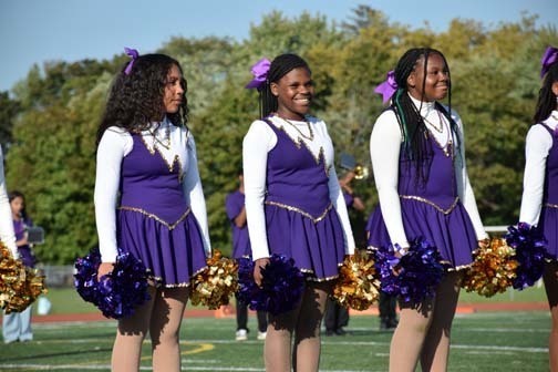 The Rockettes perform during halftime. 