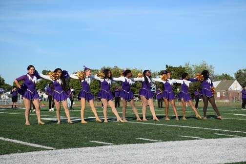 The Rockettes perform during halftime. 
